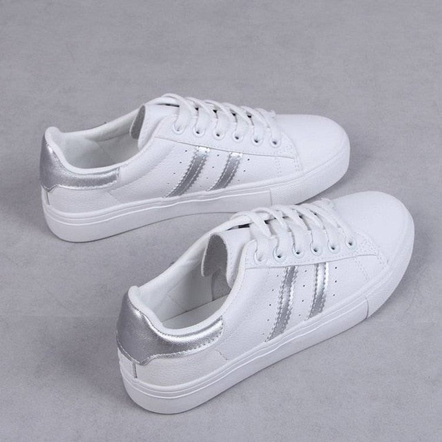 Women Casual Shoes Female Casual Women Sneakers Flats Girl Breathble Vulcanized Shoes Lace Up White Shoes Zapatos De Mujer